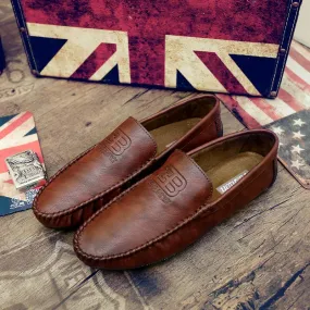 2024 summer new Doudou shoes men's fashion business lazy shoes Korean style casual slip-on leather shoes driving shoes men's shoes