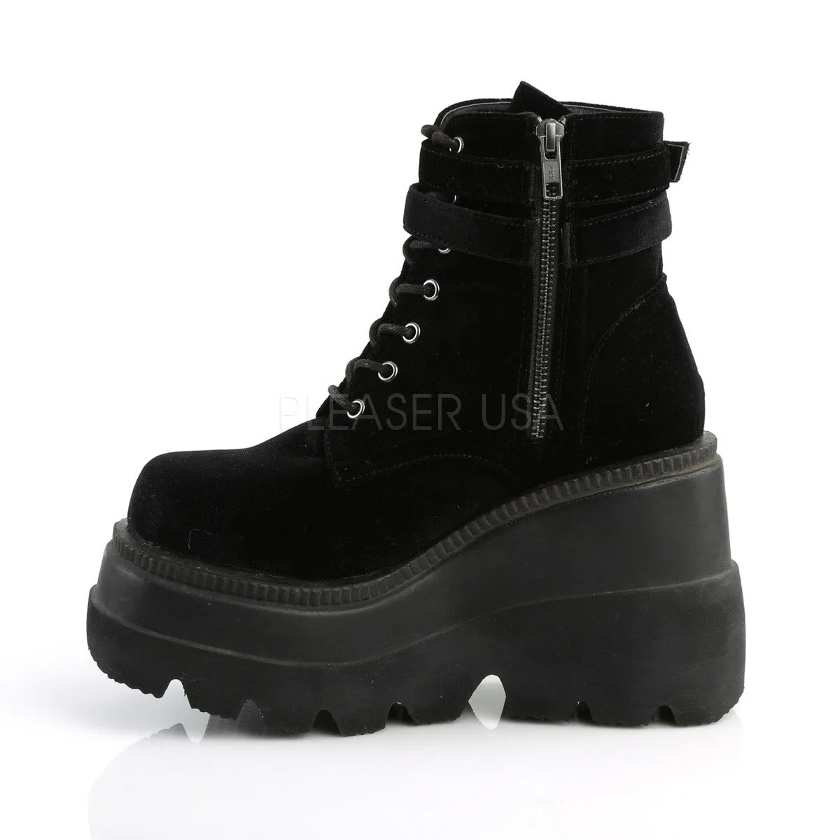 4 Inch Heel SHAKER-52 Black Velvet