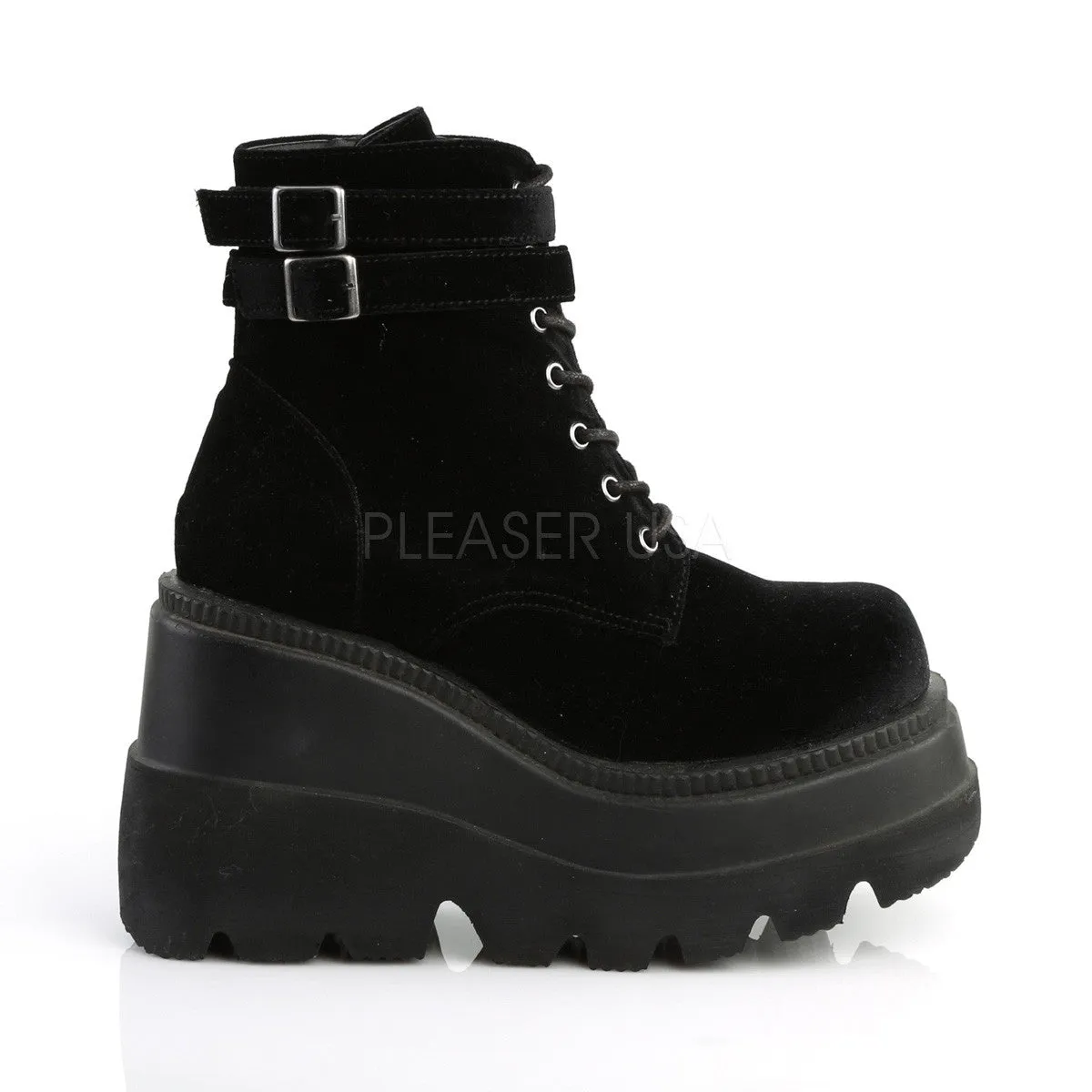 4 Inch Heel SHAKER-52 Black Velvet