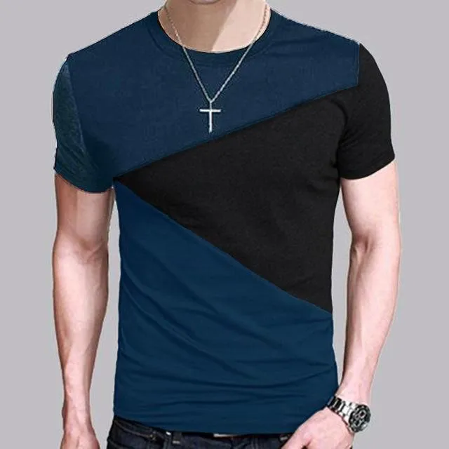 6 Designs Men's Slim Fit Crew Neck Short Sleeve Casual T-Shirt Tee Tops
