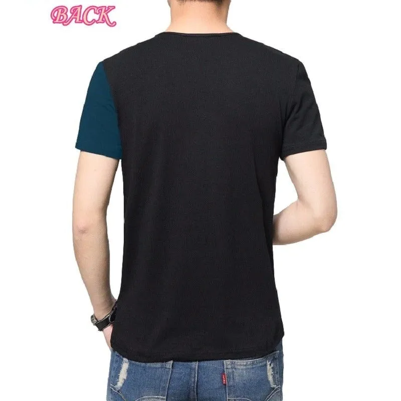 6 Designs Men's Slim Fit Crew Neck Short Sleeve Casual T-Shirt Tee Tops