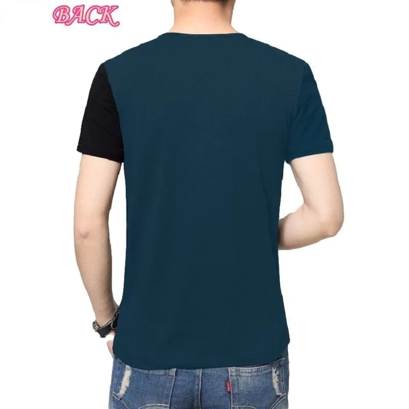 6 Designs Men's Slim Fit Crew Neck Short Sleeve Casual T-Shirt Tee Tops