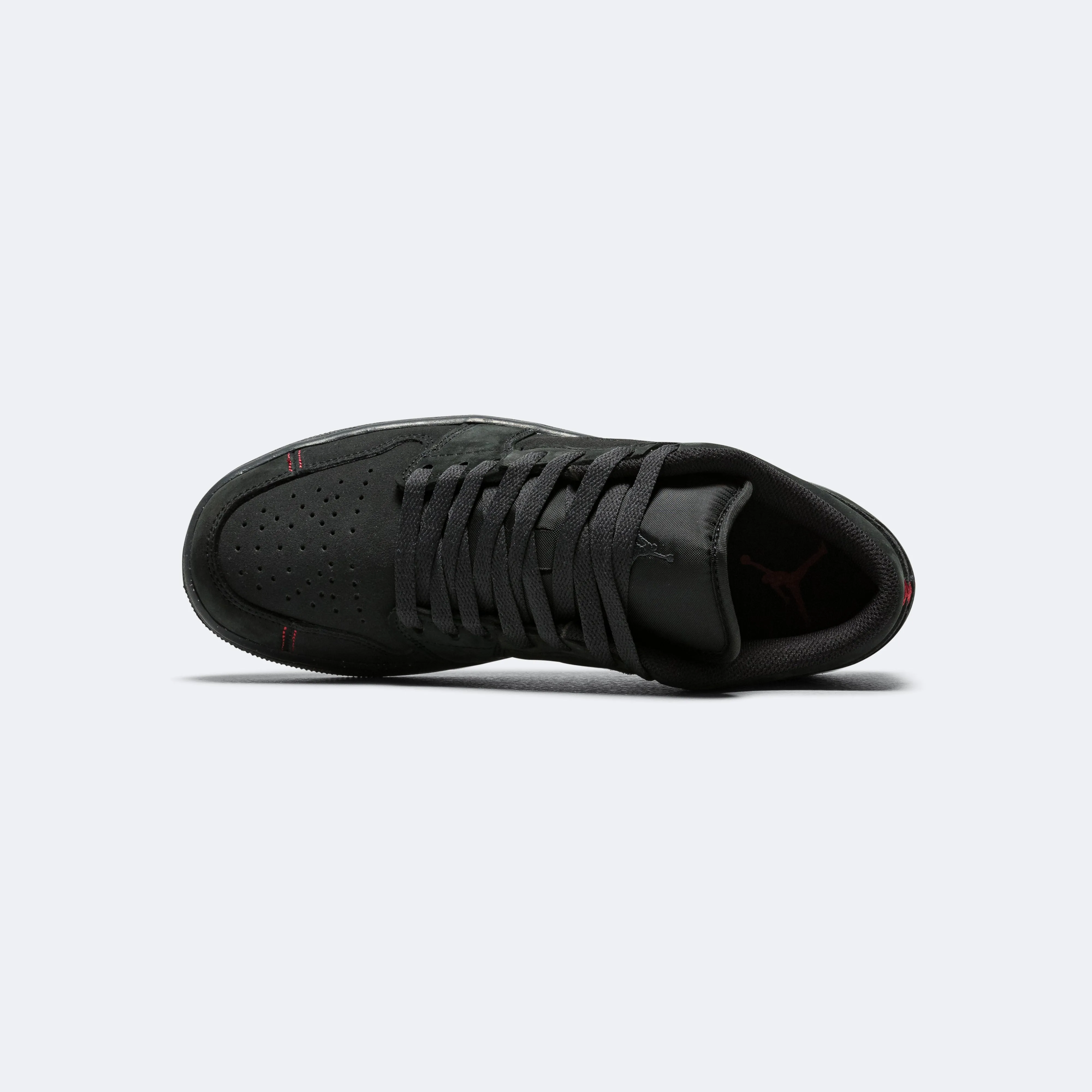 Craft Air Jordan 1 Low SE - Dark Smoke Grey/Black with Varsity Red Accents