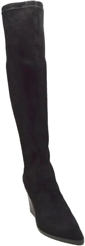 Amsterdam Women's Faux Suede Over The Knee High Heel Boots