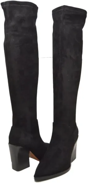 Amsterdam Women's Faux Suede Over The Knee High Heel Boots