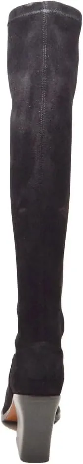 Amsterdam Women's Faux Suede Over The Knee High Heel Boots