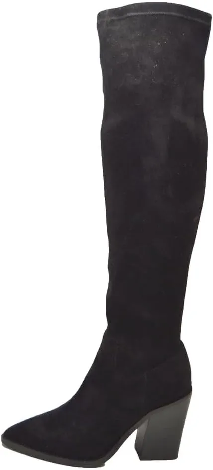 Amsterdam Women's Faux Suede Over The Knee High Heel Boots