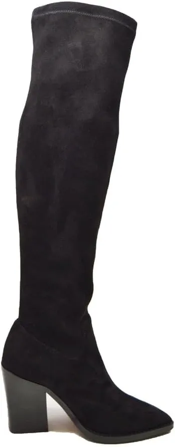Amsterdam Women's Faux Suede Over The Knee High Heel Boots
