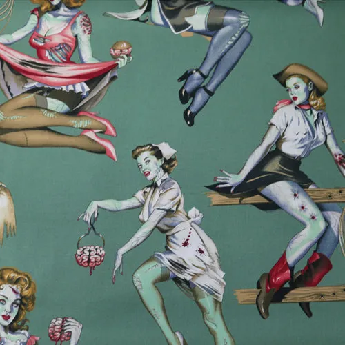 Beauties and Brains Cotton by Alexander Henry - Jade