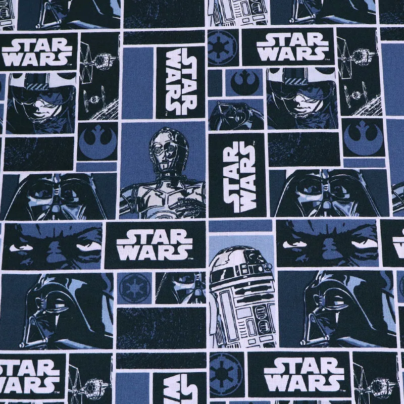 Blue Cotton - Star Wars - R2D2 and C3P0