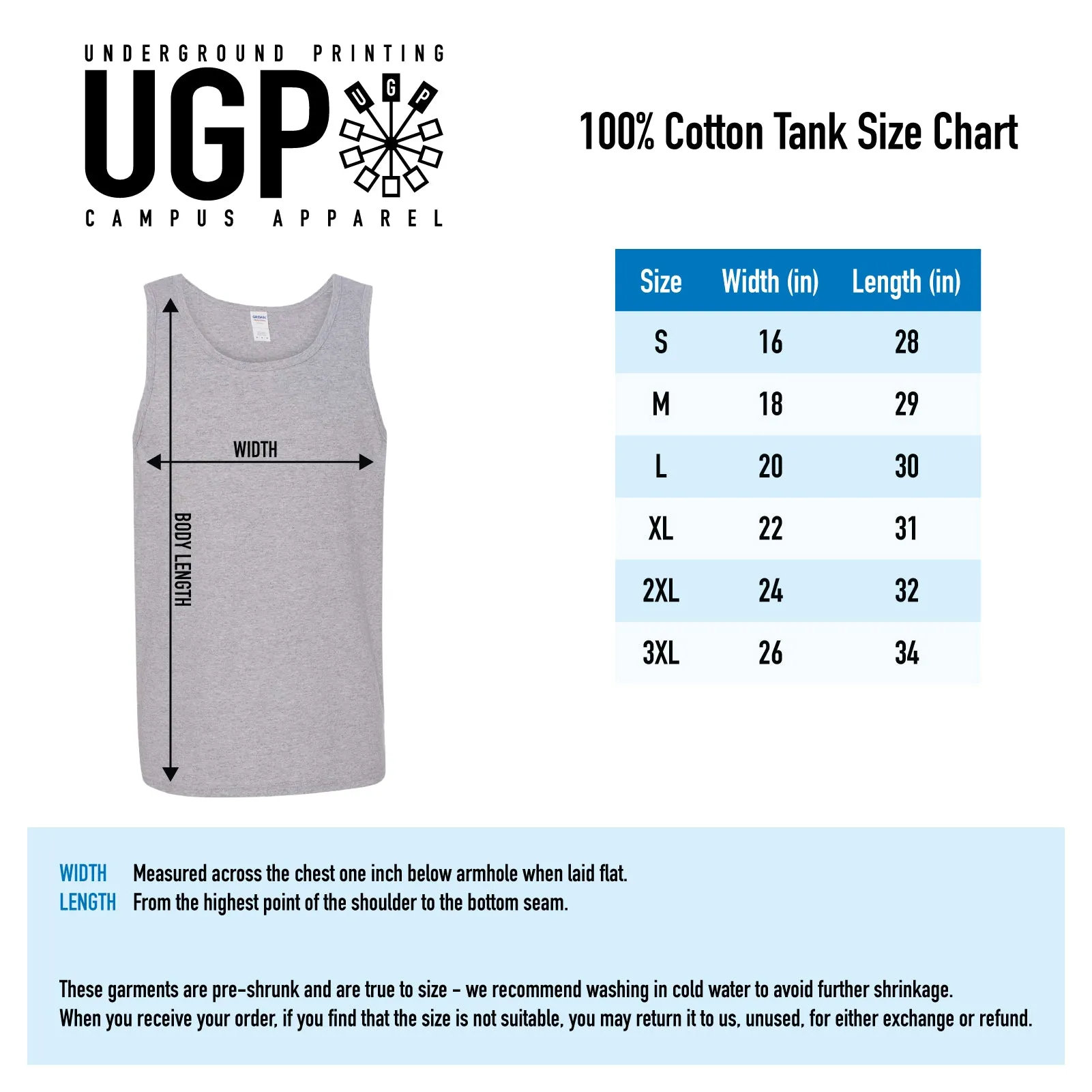 Campbell University Fighting Camels Basic Block Heavy Cotton Tank Top - Black