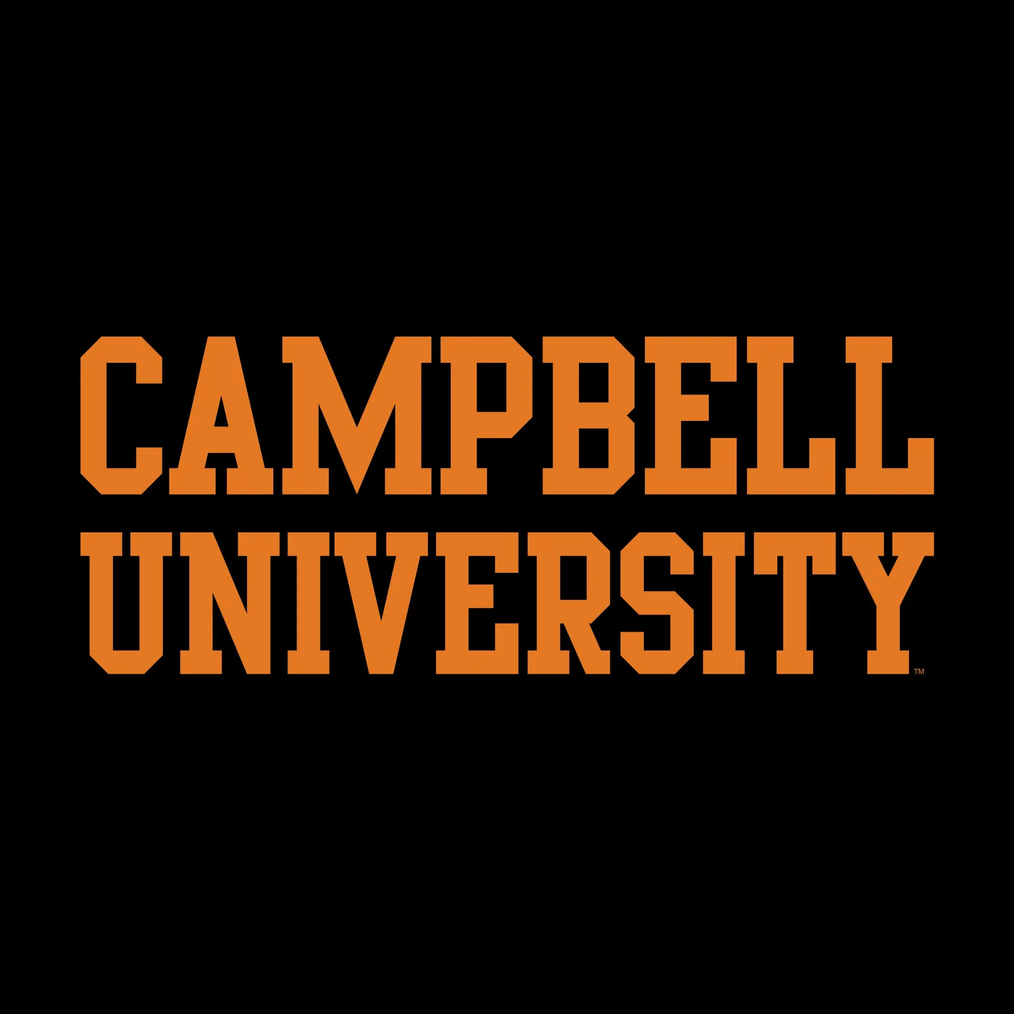 Campbell University Fighting Camels Basic Block Heavy Cotton Tank Top - Black