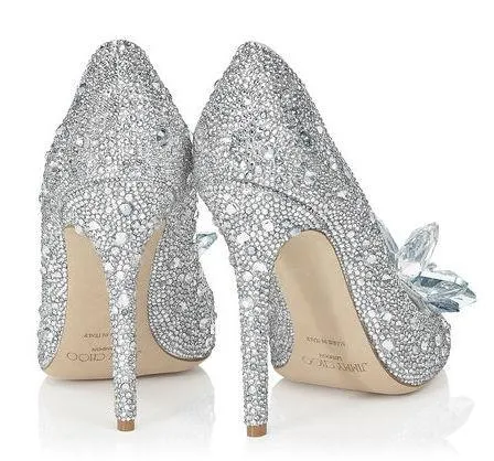 'Cinderella' Inspired Crystal Covered Pointy Toe Pump