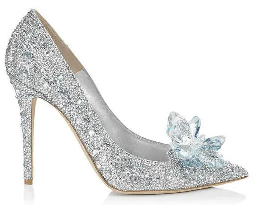 'Cinderella' Inspired Crystal Covered Pointy Toe Pump
