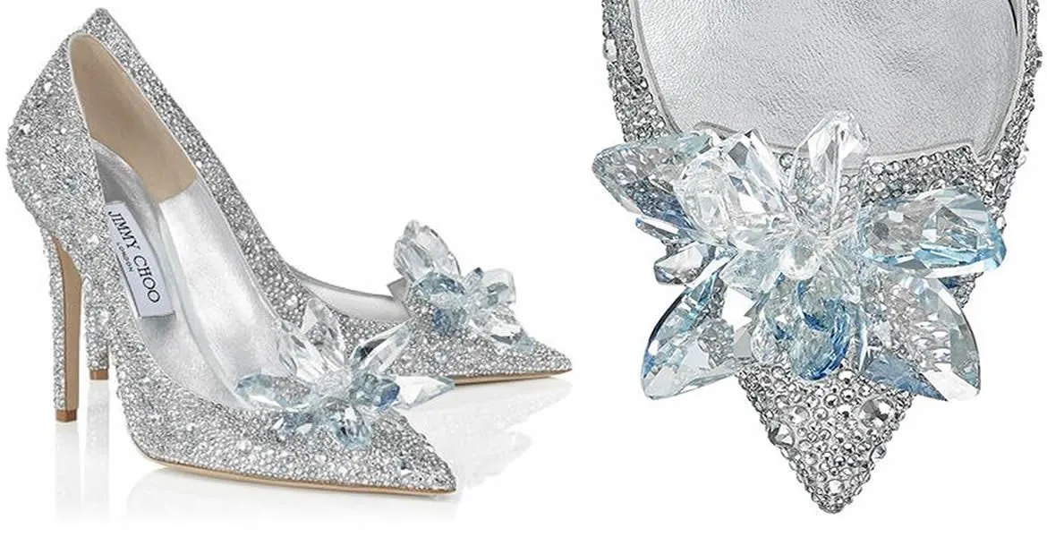 'Cinderella' Inspired Crystal Covered Pointy Toe Pump