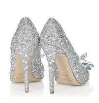 'Cinderella' Inspired Crystal Covered Pointy Toe Pump