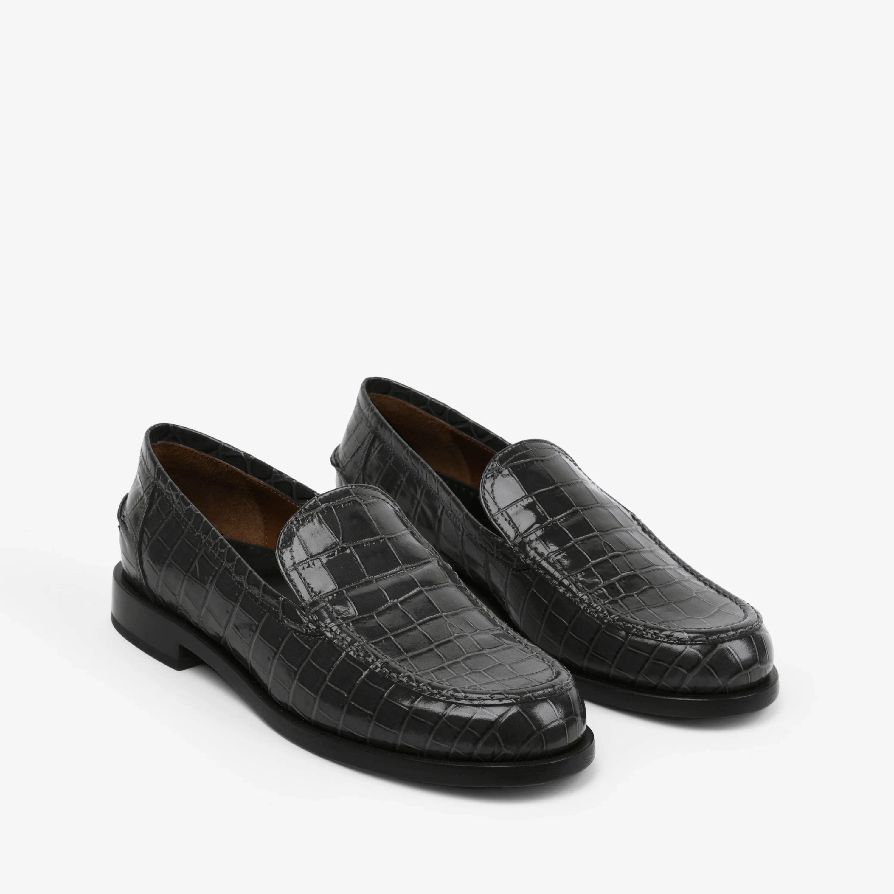 College Loafer Charcoal Crocco