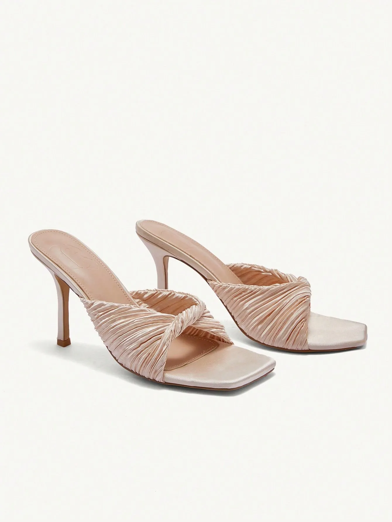 CUCCOO CHICEST Simple And Elegant Pink Women's High-Heeled Sandals With Square Toe And Thin Heels