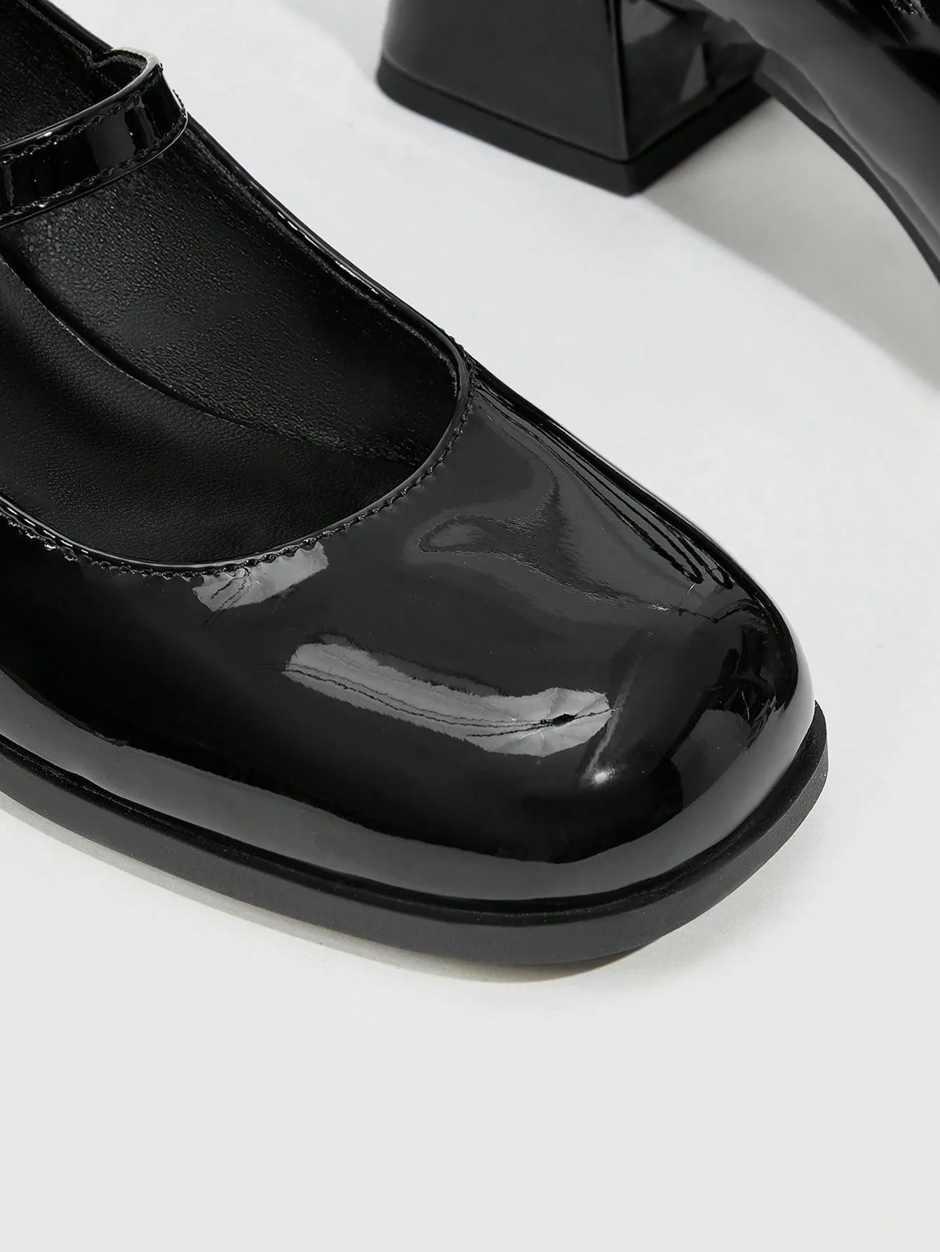CUCCOO DOLLMOD Women's Elegant Chunky Heel Black Versatile High Heel Sandals For Outdoor Wear For Summer Graduation Heels Prom Heels