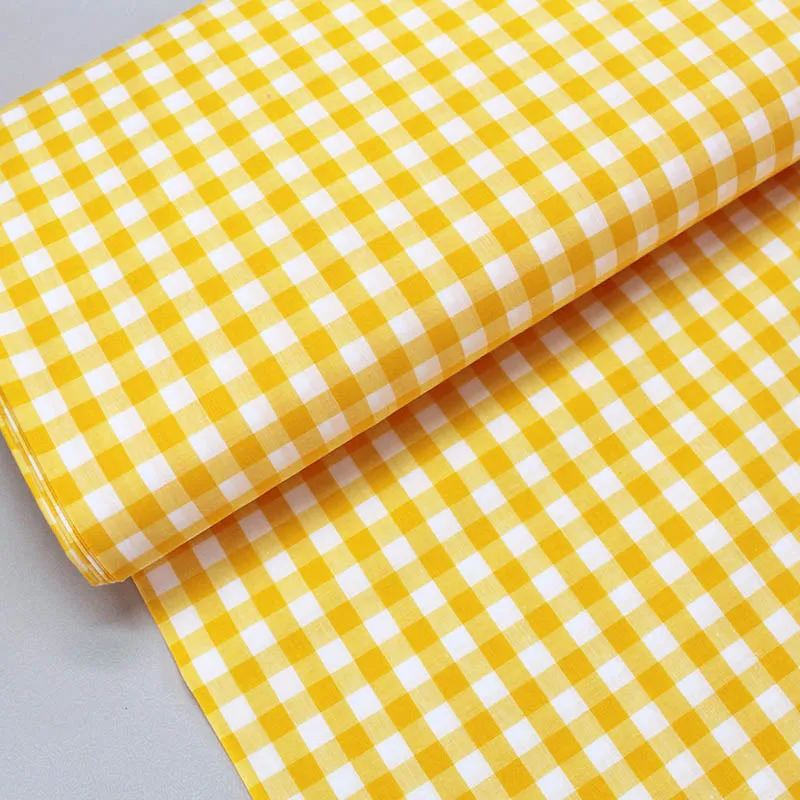 Dressmaking Cotton Gingham - Wide Width - Sunshine Yellow and White