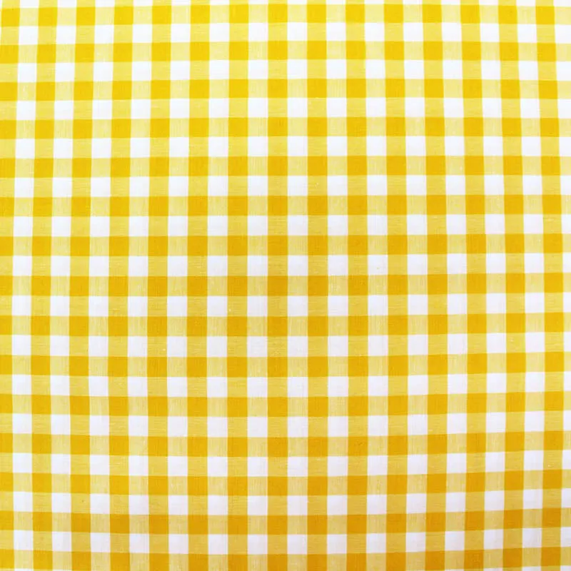 Dressmaking Cotton Gingham - Wide Width - Sunshine Yellow and White