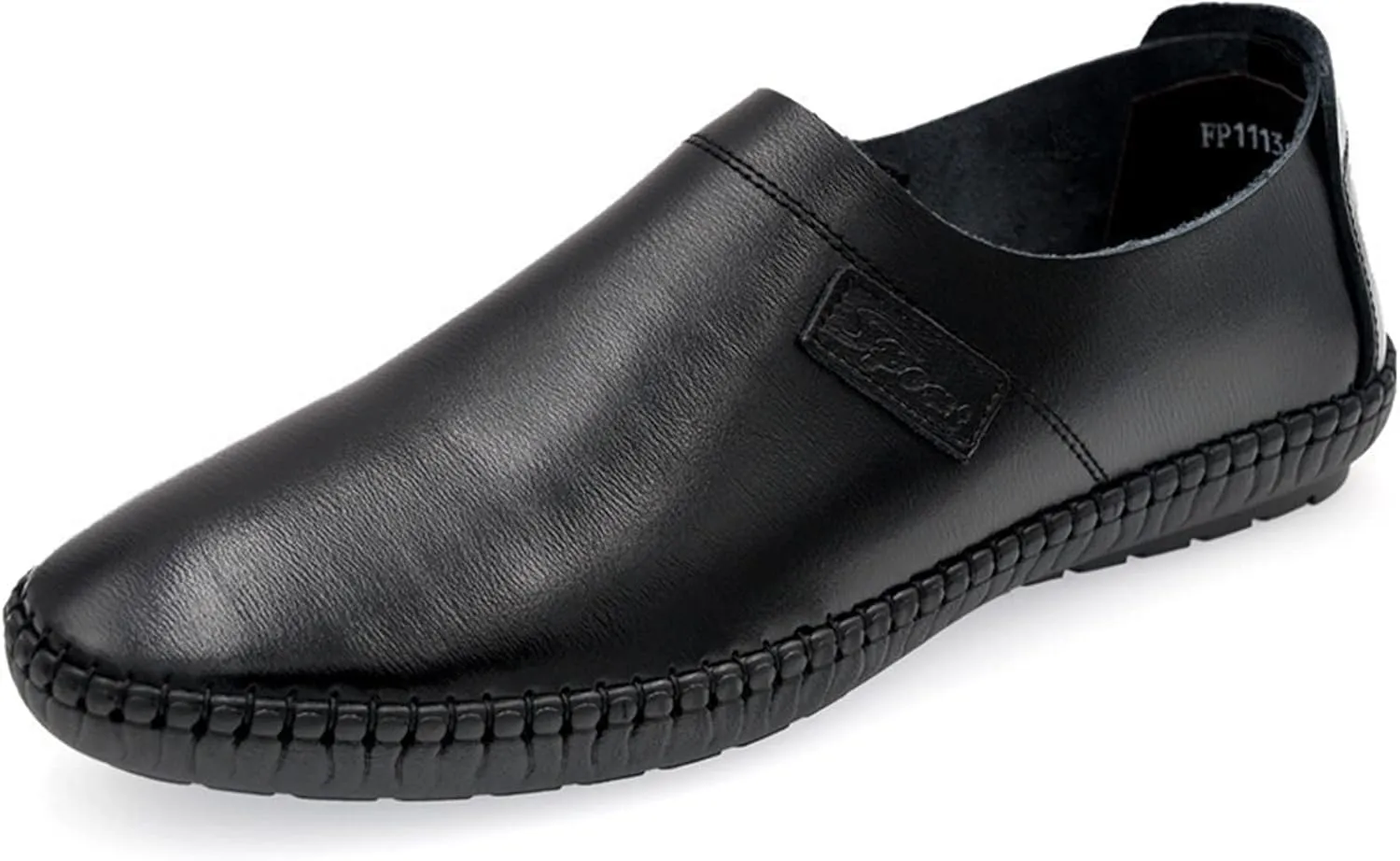 Easy to Put and Remove. Loafer Shoes Driving Moccasins for Men Round Toe Soft Breathable Genuine Leather Flexible Anti-Slip Resistant Outdoor Slip on for All Occasions