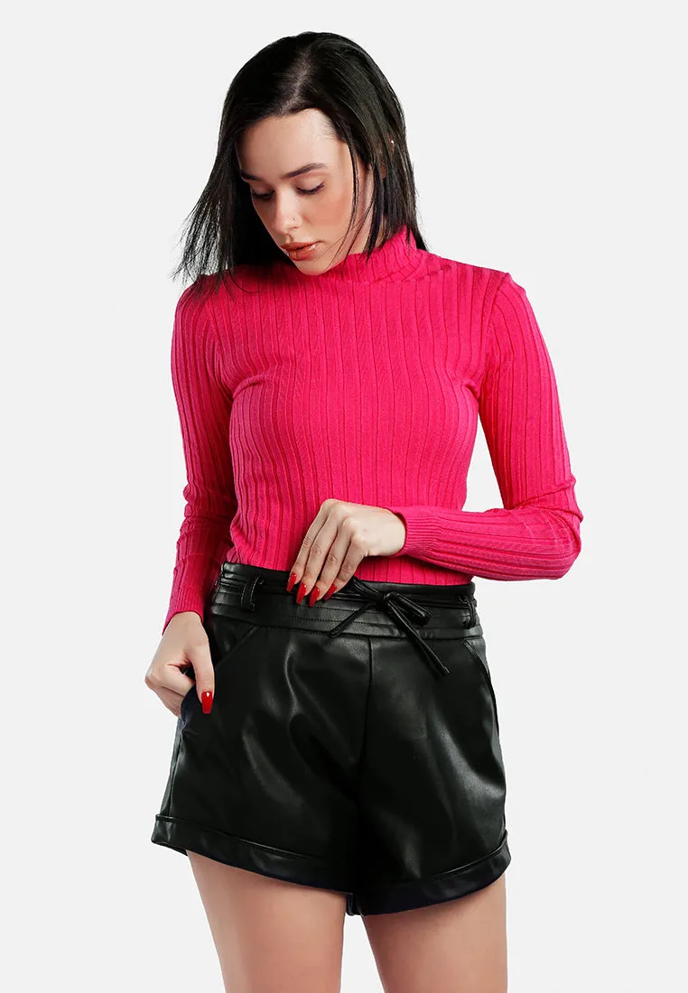 Faux Leather Shorts