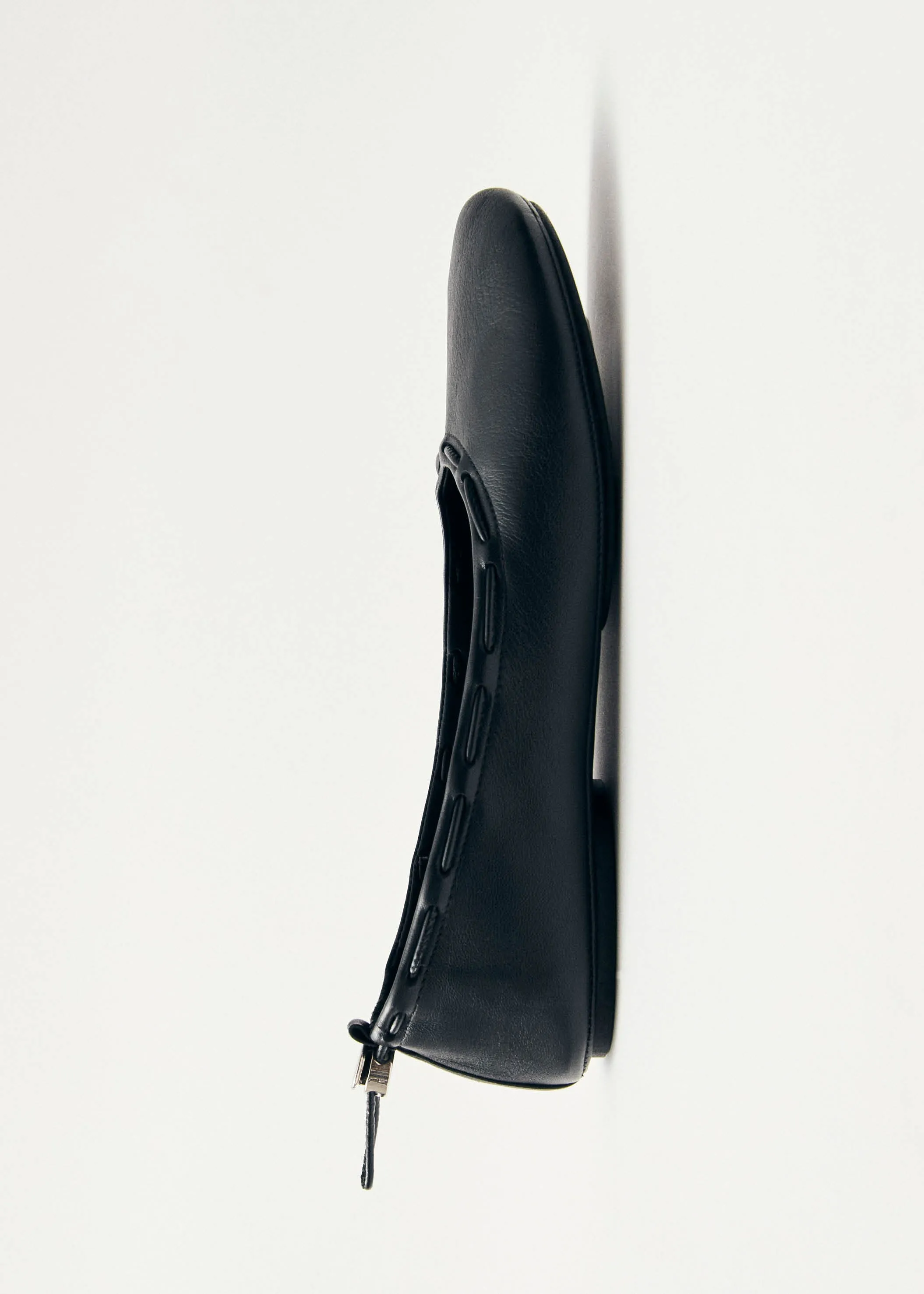 Gill Black Leather Ballet Flats