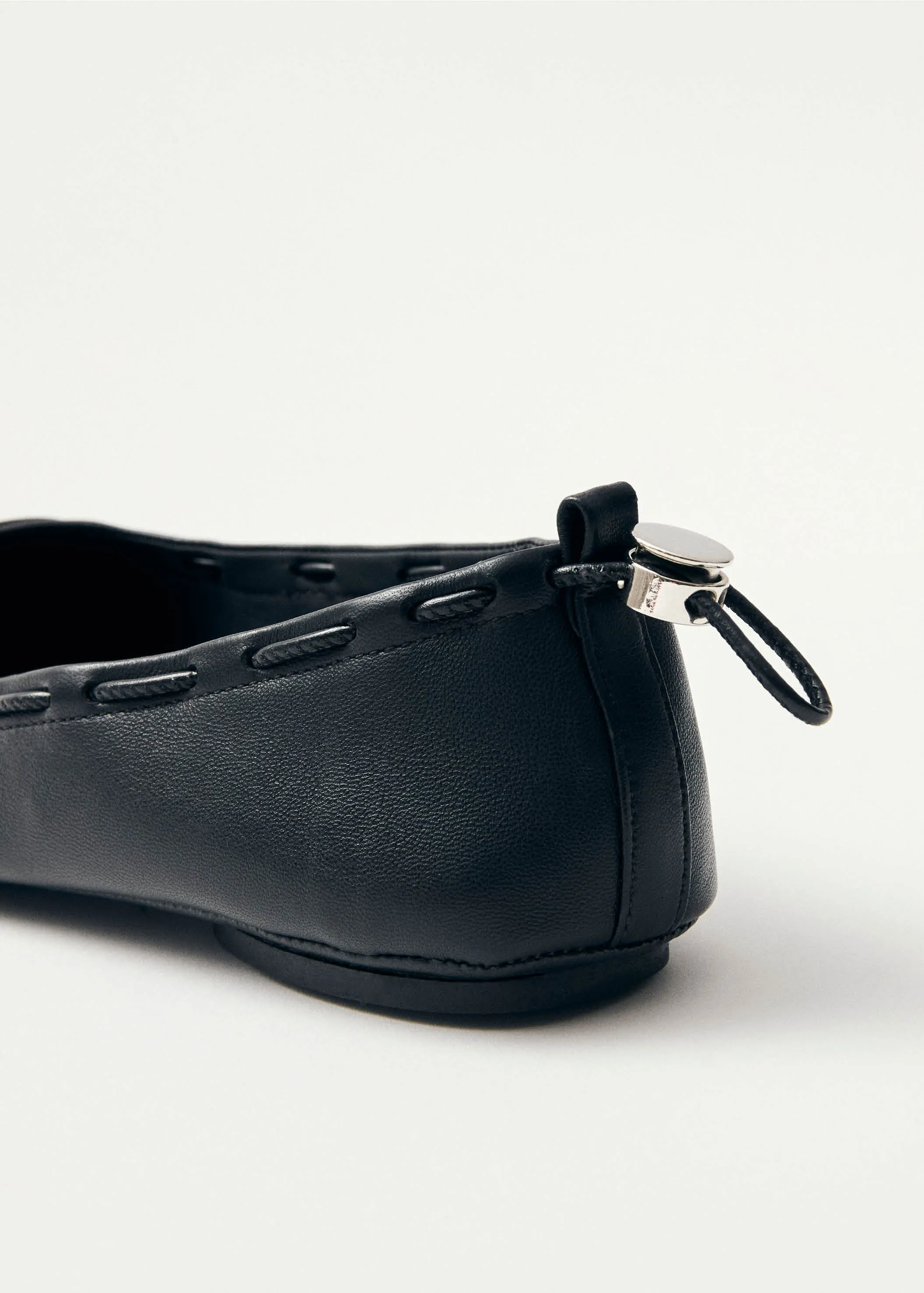 Gill Black Leather Ballet Flats