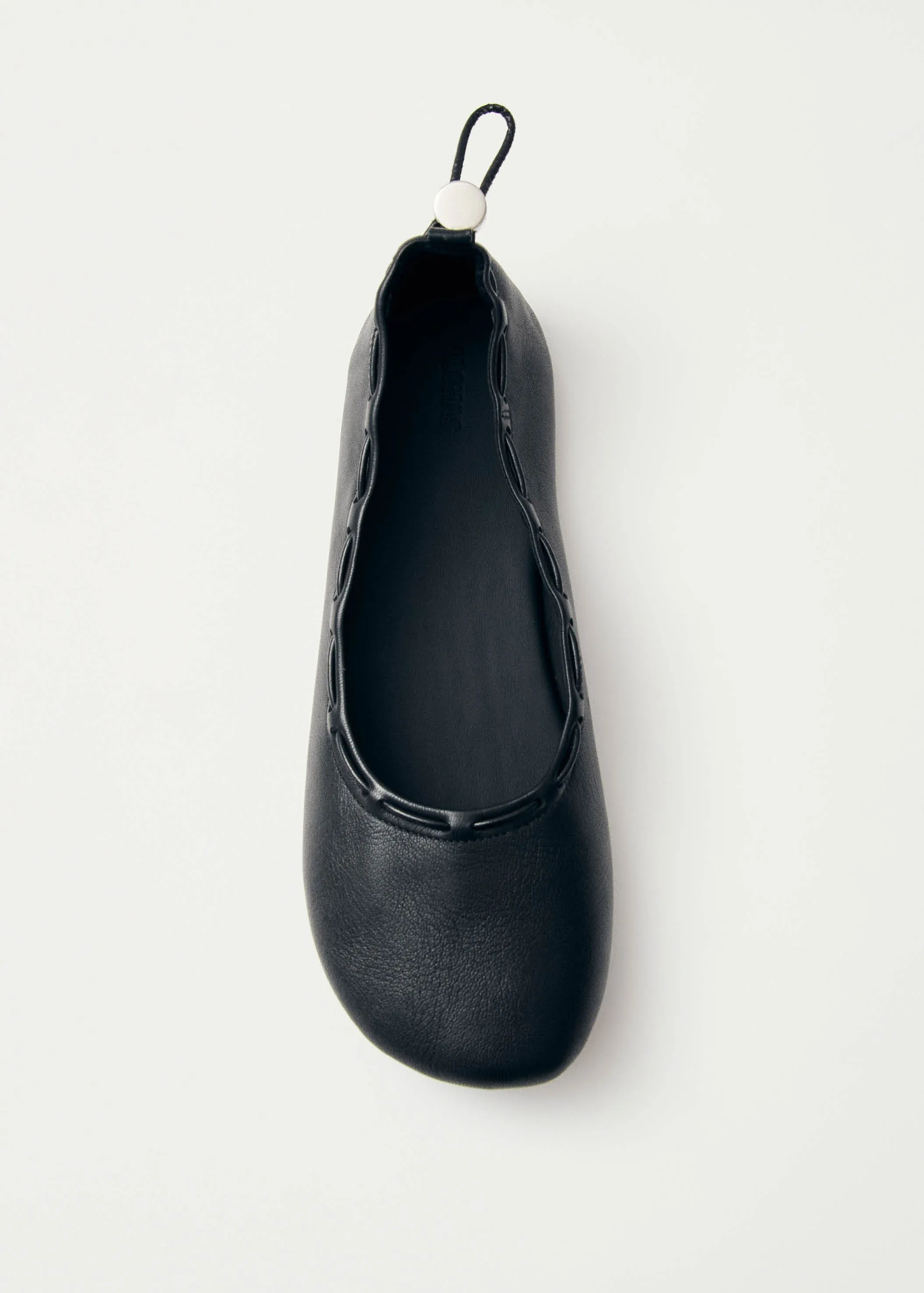 Gill Black Leather Ballet Flats