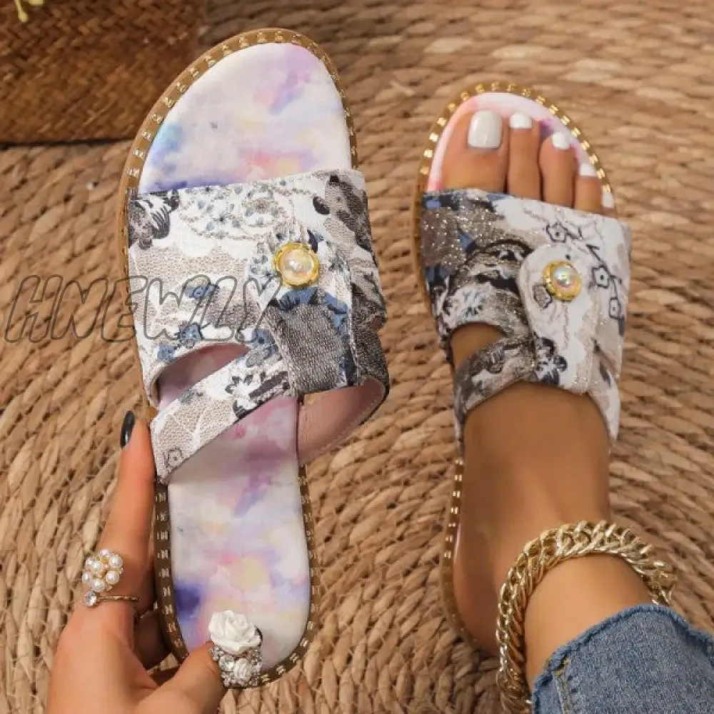 Hnewly - Pink Casual Patchwork Round Comfortable Shoes