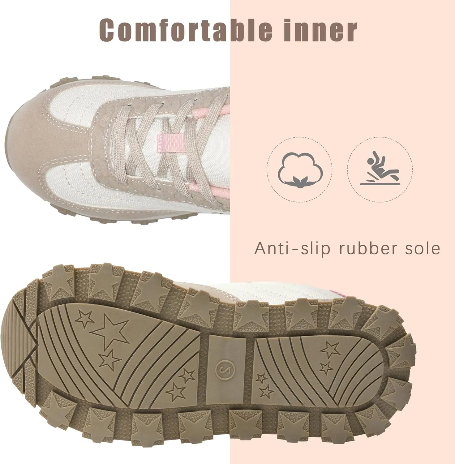 HOMEHOT Unisex-Child Sneaker Gilrs Boys Running Shoes Lace-up (Toddler,Big Kids, Little Kids)
