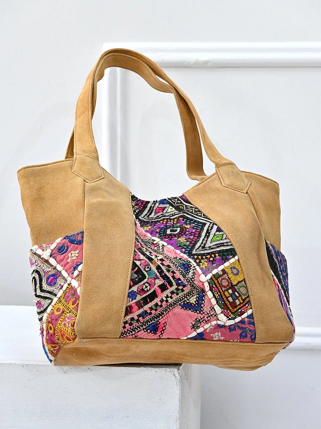KHAMSIN - VINTAGE FABRIC PATCHWORK HAND BAG