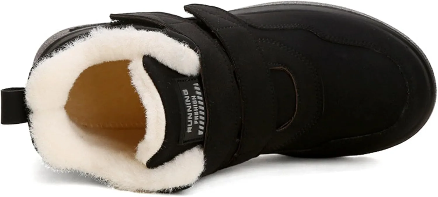 Kids Fr Lined Ankle Snow Boots Girls Boys Toddler Insulated Warm Fleece Winter Sneakers High Top Hiking Trainers