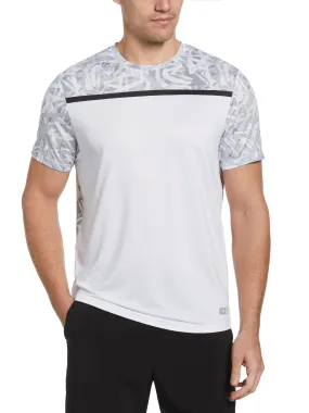 Men's Graffiti Print Block Tennis Crew