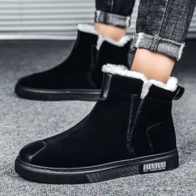 Men's Martin Boots Autumn and Winter Snow Boots Sneakers Men's Sneakers Black