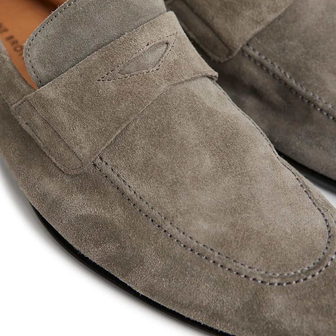 Mid Grey Suede Soft Loafer