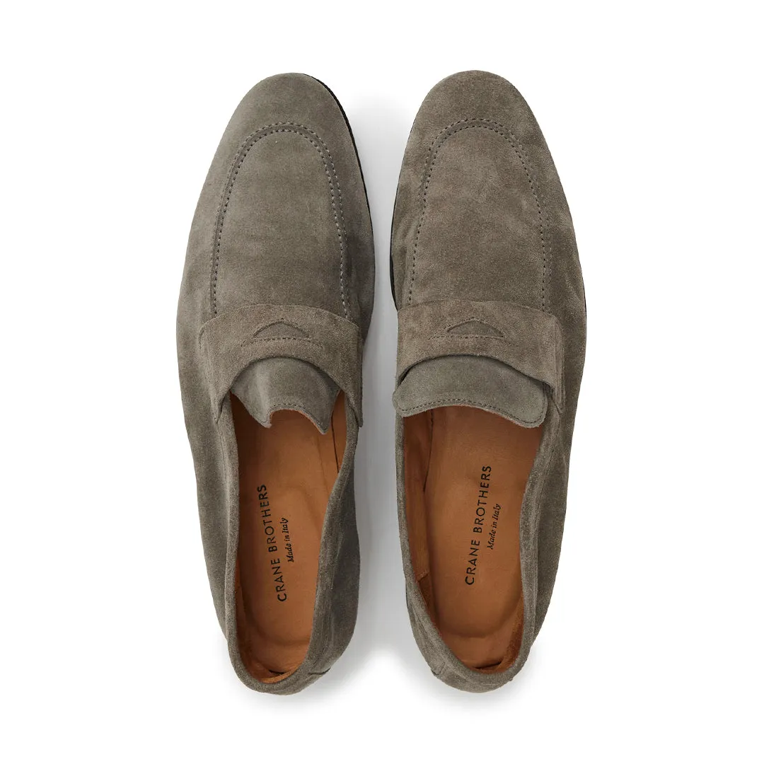 Mid Grey Suede Soft Loafer