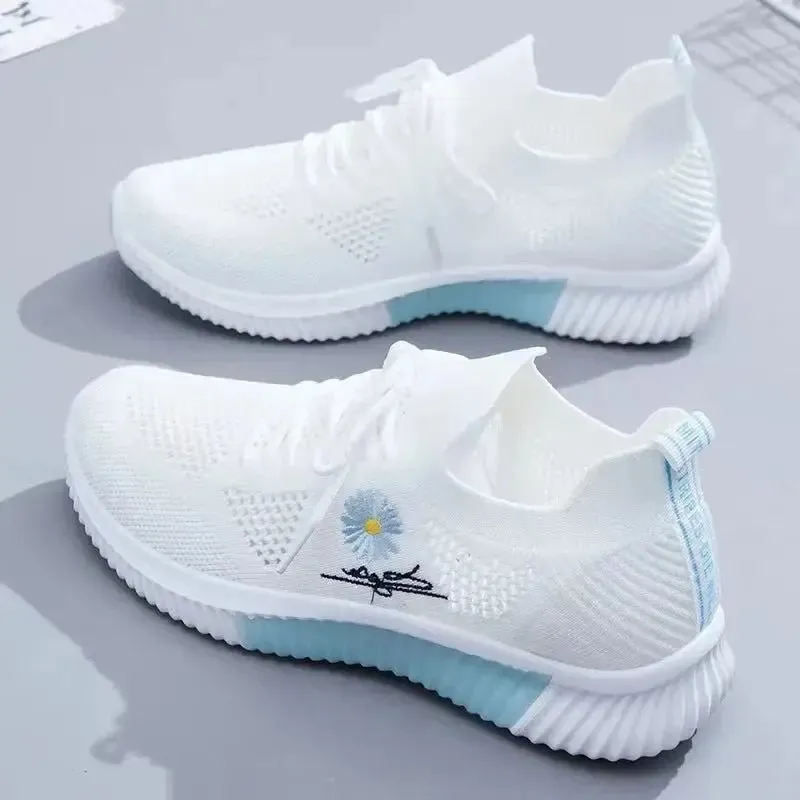 New Spring and Summer Women's Sneakers Fashionable All-Match Running Shoes Mesh Breathable Casual Female Students