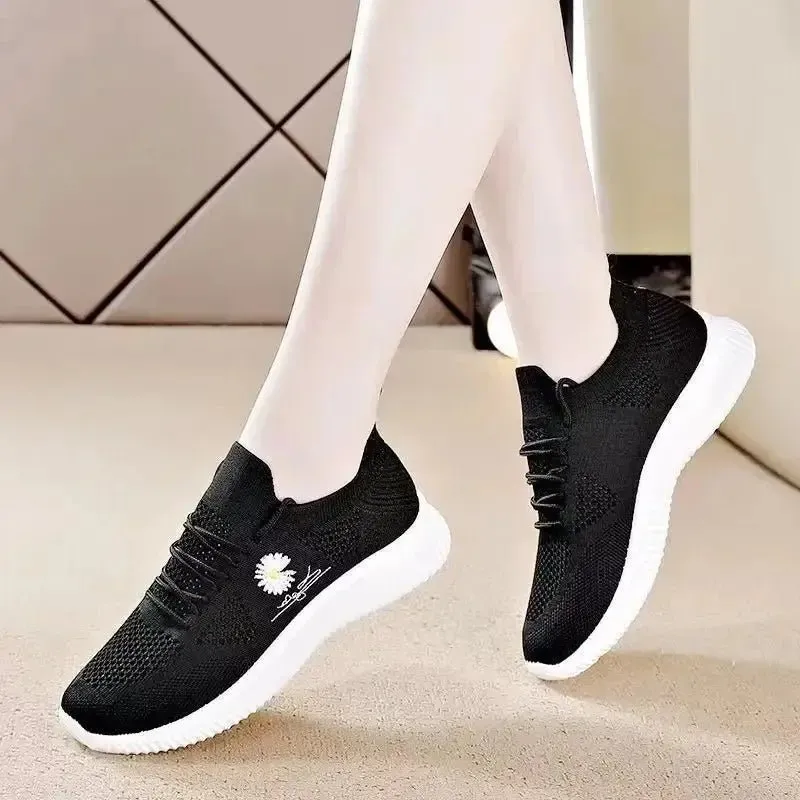 New Spring and Summer Women's Sneakers Fashionable All-Match Running Shoes Mesh Breathable Casual Female Students