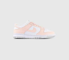 Nike Dunk Low Trainers White Pale Coral