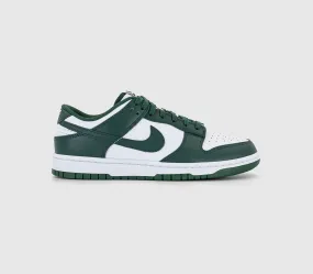 Nike Dunk Low Trainers White Team Green White Total Orange