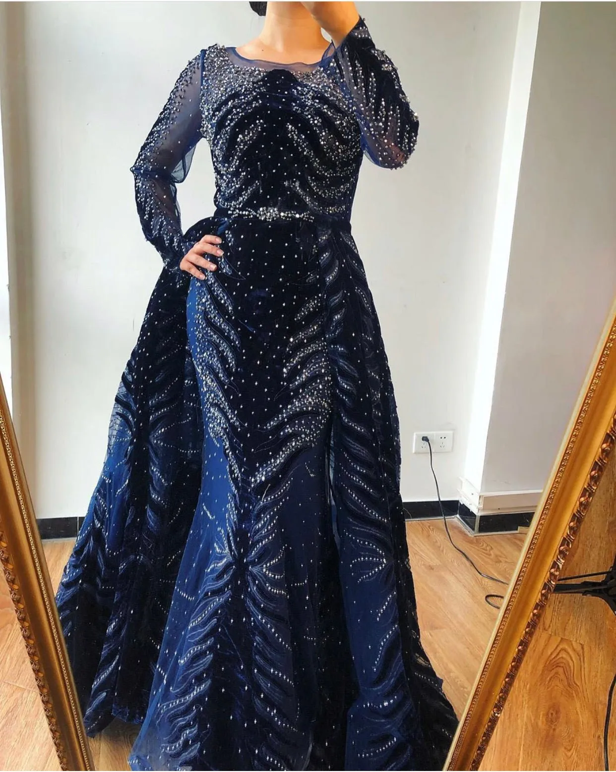 Nora - Navy Blue Evening Dress