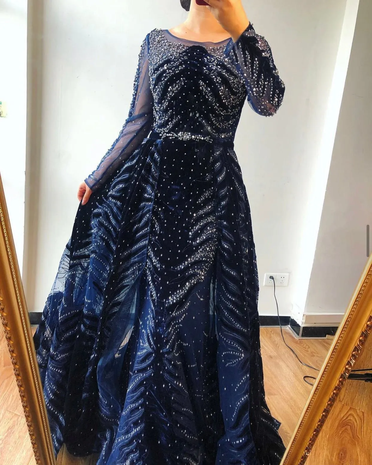Nora - Navy Blue Evening Dress