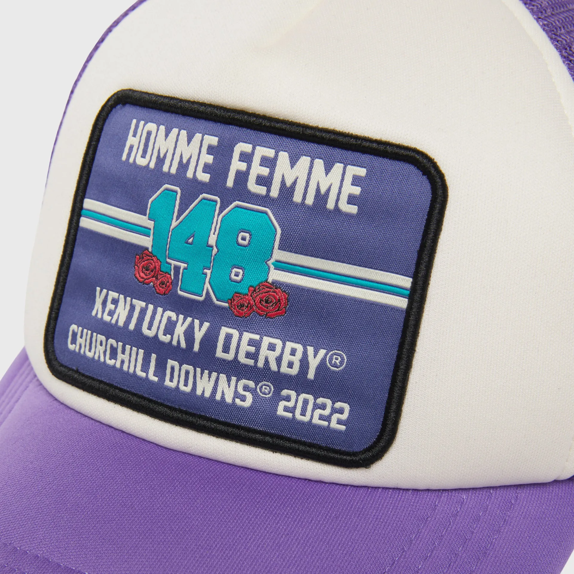 Patchwork Trucker Hat Purple