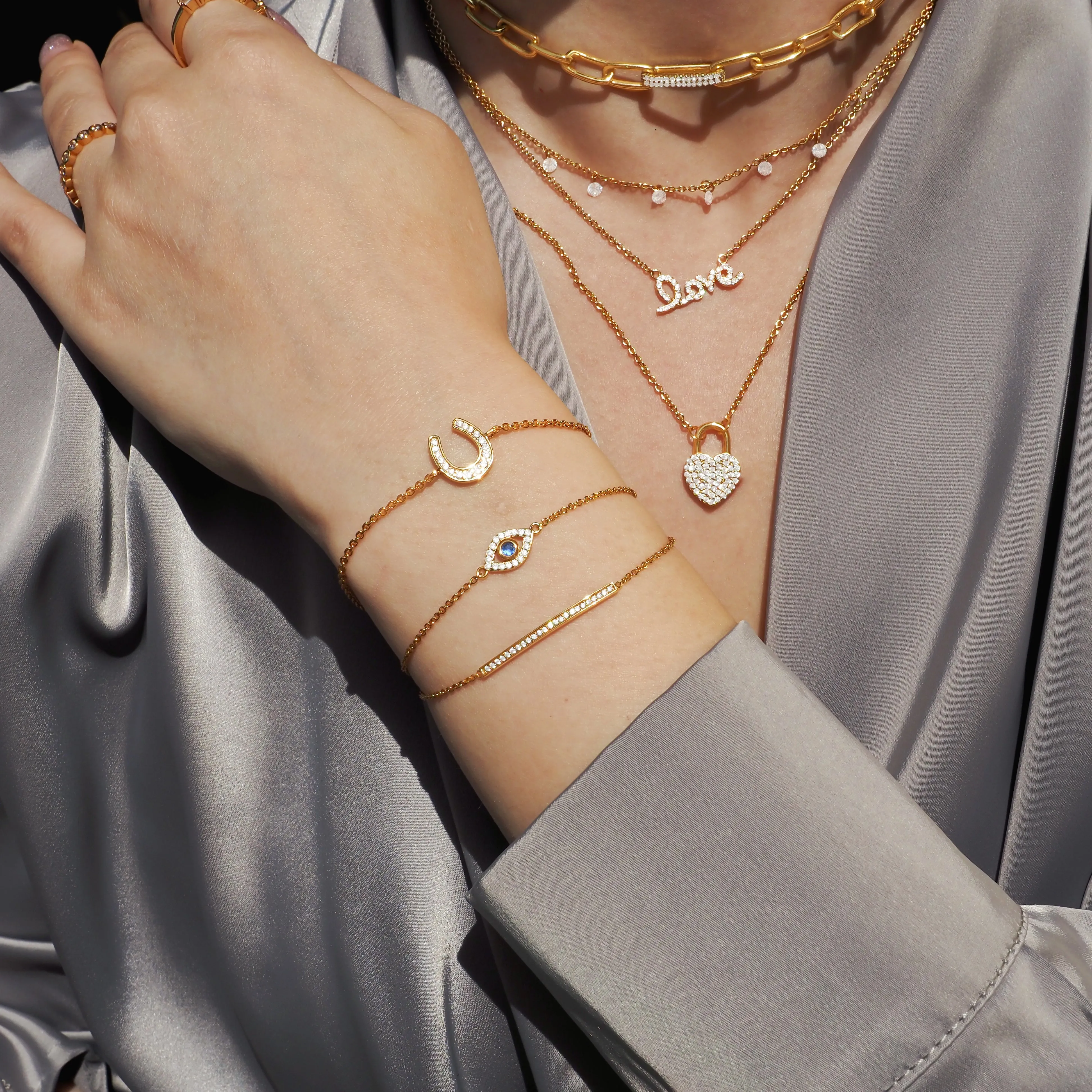 Sleek Crystal Bar Braclet