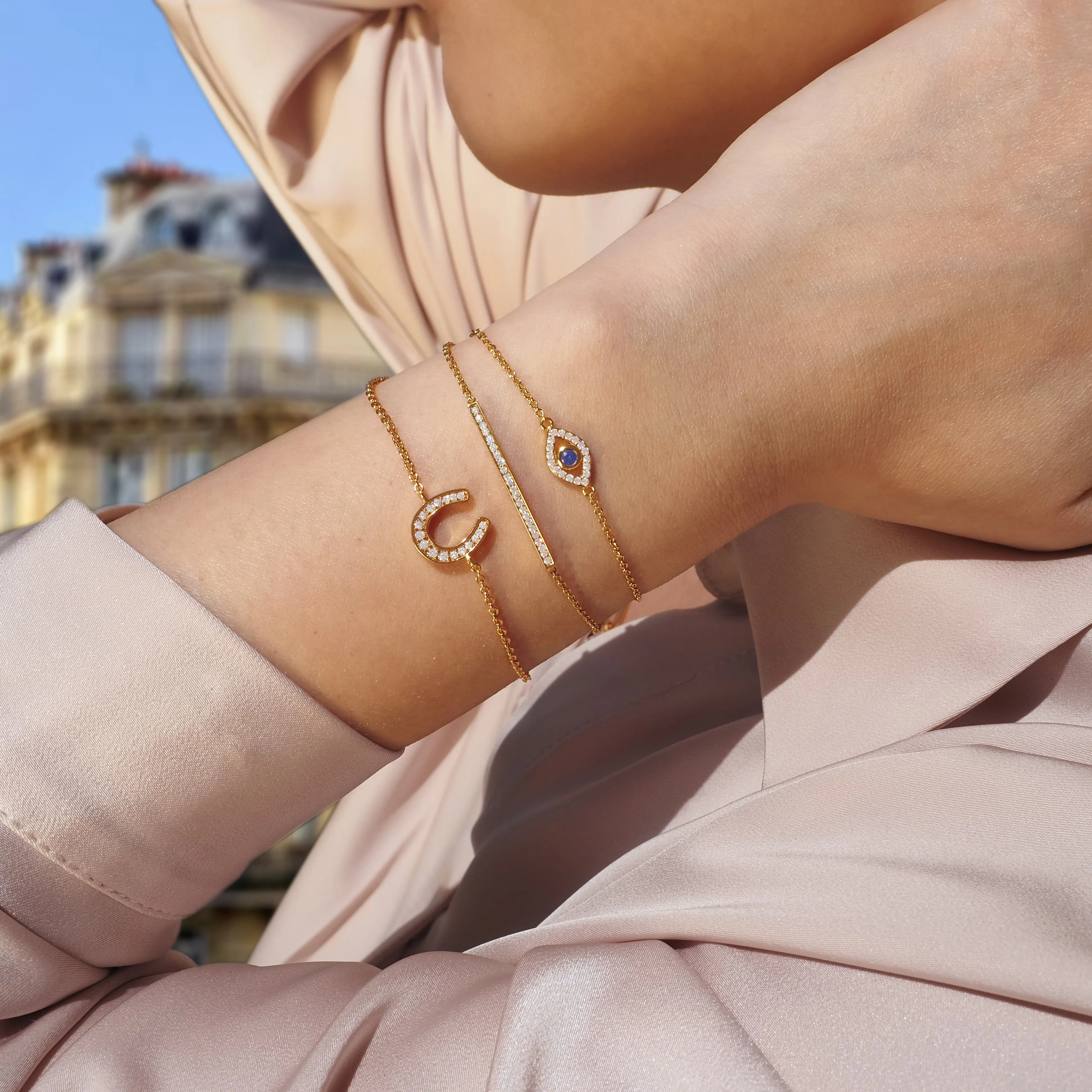 Sleek Crystal Bar Braclet