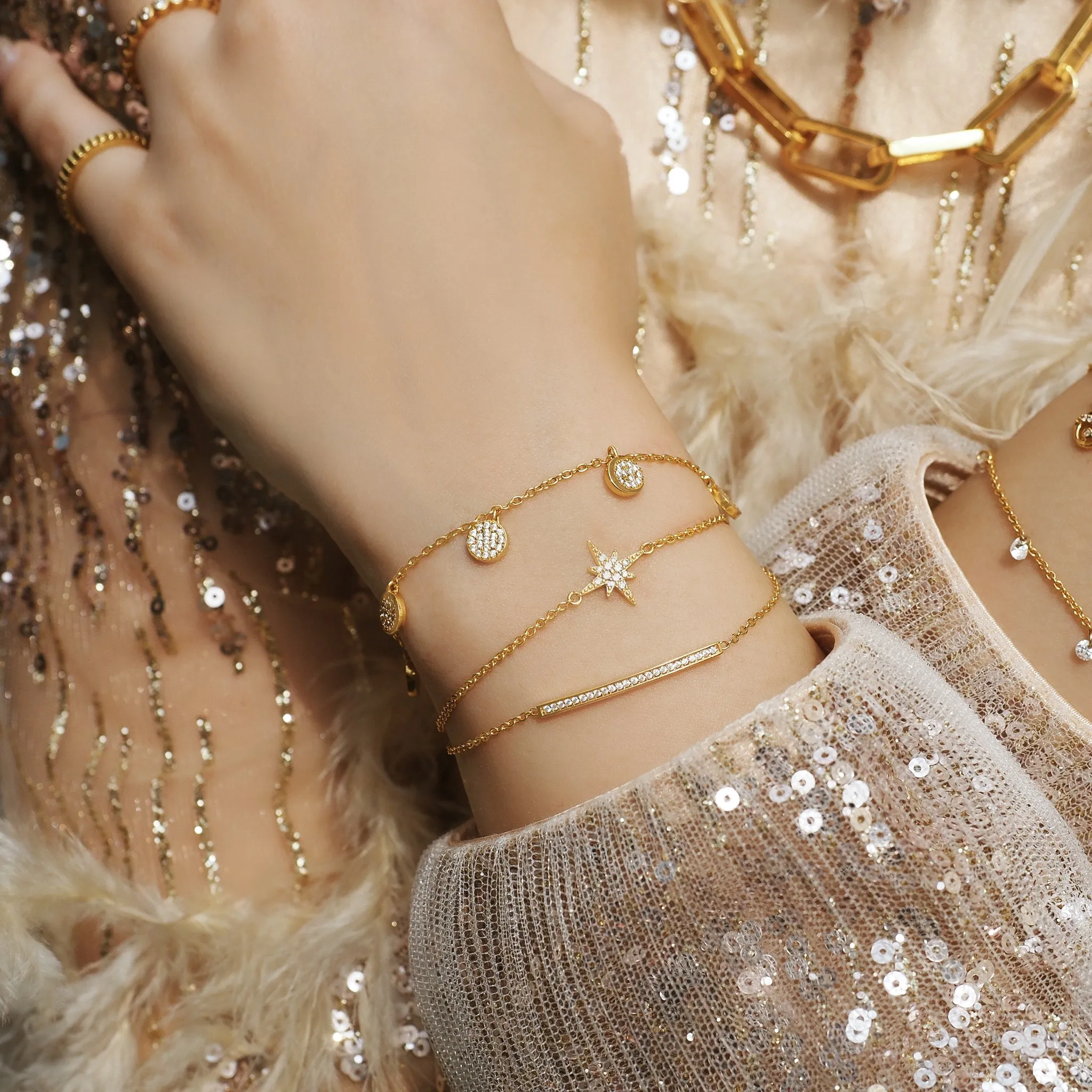 Sleek Crystal Bar Braclet