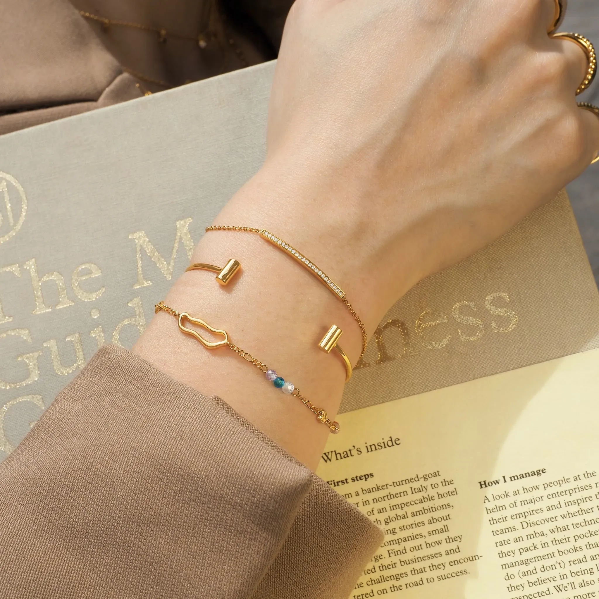 Sleek Crystal Bar Braclet