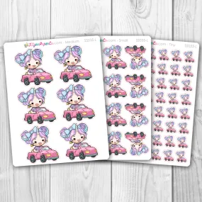 Starshine Driving Character Stickers | SS035